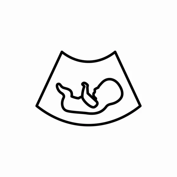 Desenho Ultra Som Bebê Icon Ultrasound Bebê Vetor Ilustração Símbolo — Vetor de Stock