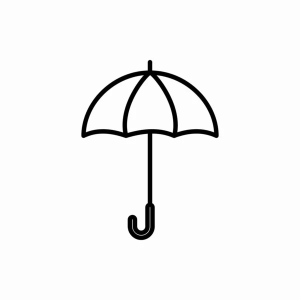 Kontur Paraply Ikon Paraply Vektor Illustration Symbol För Webb Och — Stock vektor