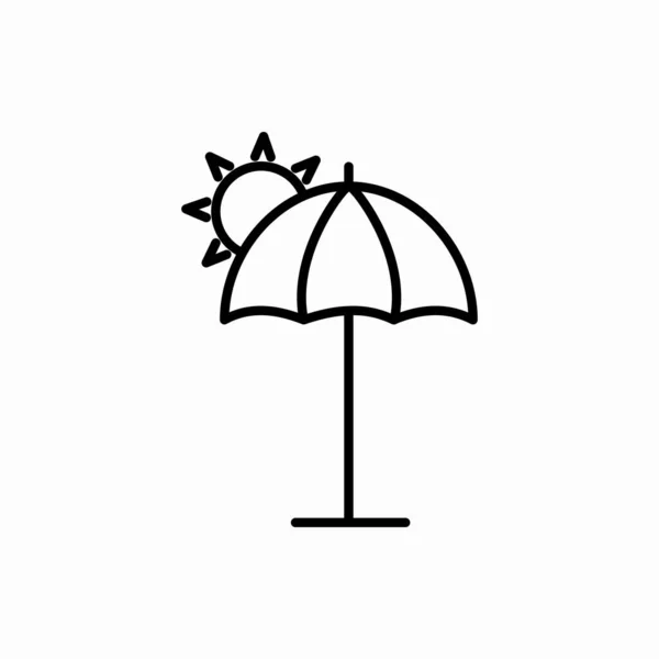 Umriss Sonnenschirm Strand Icon Umbrella Strand Vektor Illustration Symbol Für — Stockvektor