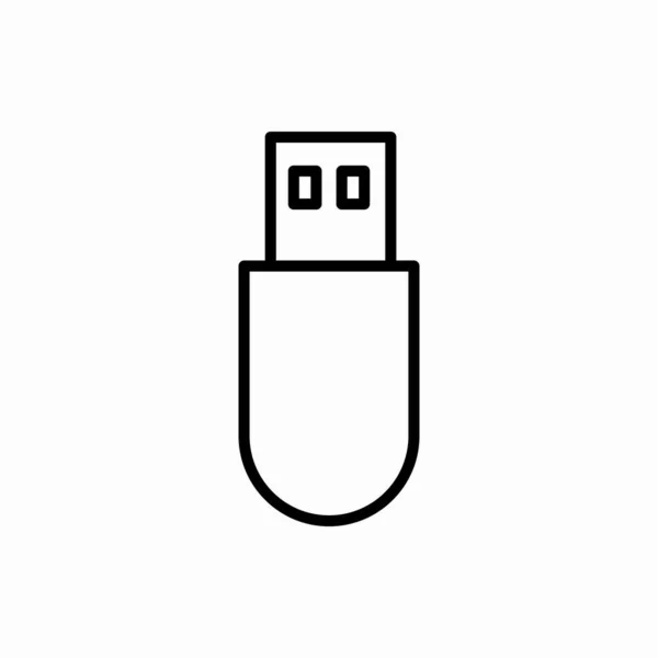 Obrys Ikony Usb Usb Vektorové Ilustrace Symbol Pro Web Mobil — Stockový vektor