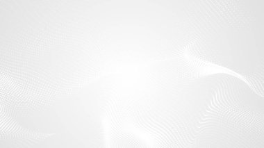 Nokta beyaz dalgalı ışık teknolojisi dokusu arka plan. Soyut büyük veri dijital konsepti. 3d oluşturma.