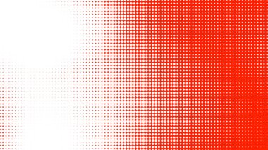 Noktalar yarım ton kırmızı beyaz renk desenli, teknolojik dijital arka planlı. Noktalar pop sanat çizgi romanları tarzında. 