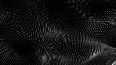 Nokta beyaz dalga teknolojisi dokusu. Soyut büyük veri dijital konsepti. 3d oluşturma.