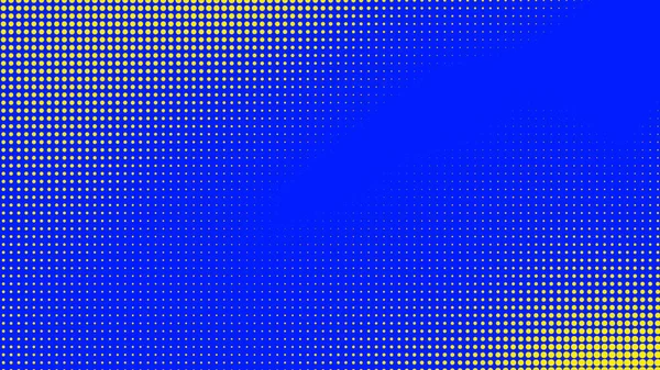 Dots Féltónusú Kék Sárga Színű Minta Gradiens Textúra Technológia Digitális — Stock Fotó