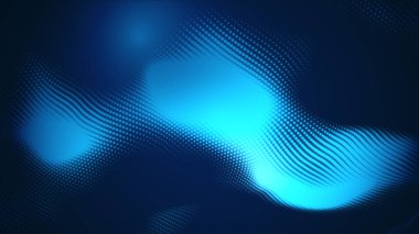 Nokta mavi dalga ışık ekran gradyan doku arkaplanı. Soyut teknoloji büyük veri dijital arkaplanı. 3d oluşturma.
