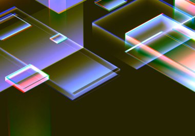 Verilerin 3 boyutlu görselleştirilmesi ve teknik arızalar. Soyut teknoloji yeniliği gelecekteki dijital arka plan. 3d oluşturma.