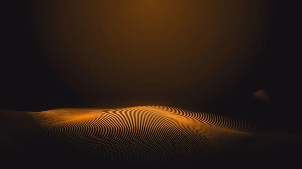 Ponto Laranja Onda Luz Tela Gradiente Textura Fundo Tecnologia Abstrata — Fotografia de Stock