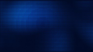 Nokta mavi desen ekran ışık gradyan doku arka planına yol açtı. Soyut teknoloji büyük veri dijital arkaplanı. 3d oluşturma.