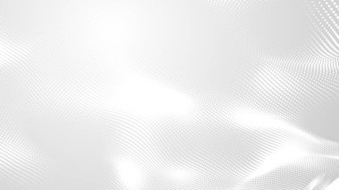 Nokta beyaz dalgalı ışık teknolojisi dokusu arka plan. Soyut büyük veri dijital konsepti. 3d oluşturma.