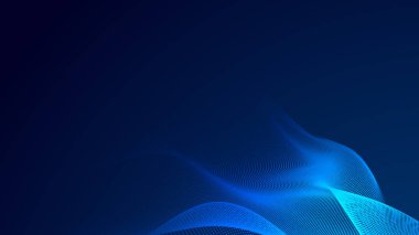 Nokta mavi dalga ışık ekran gradyan doku arkaplanı. Soyut teknoloji büyük veri dijital arkaplanı. 3d oluşturma.