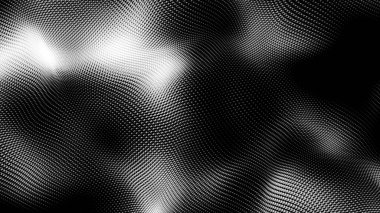 Nokta beyaz dalga teknolojisi dokusu. Soyut büyük veri dijital konsepti. 3d oluşturma.