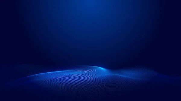 Nokta mavi dalga ışık ekran gradyan doku arkaplanı. Soyut teknoloji büyük veri dijital arkaplanı. 3d oluşturma.