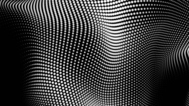 Nokta beyaz dalga teknolojisi dokusu. Soyut büyük veri dijital konsepti. 3d oluşturma.