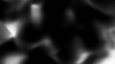 Nokta beyaz dalga teknolojisi dokusu. Soyut büyük veri dijital konsepti. 3d oluşturma.