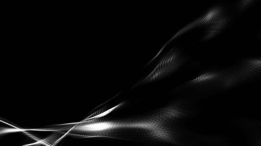 Nokta beyaz dalga teknolojisi dokusu. Soyut büyük veri dijital konsepti. 3d oluşturma.