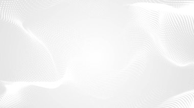 Nokta beyaz dalgalı ışık teknolojisi dokusu arka plan. Soyut büyük veri dijital konsepti. 3d oluşturma.