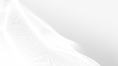 Nokta beyaz dalgalı ışık teknolojisi dokusu arka plan. Soyut büyük veri dijital konsepti. 3d oluşturma.