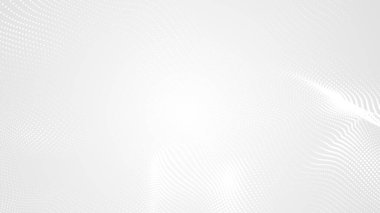 Nokta beyaz dalgalı ışık teknolojisi dokusu arka plan. Soyut büyük veri dijital konsepti. 3d oluşturma.