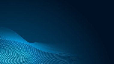Nokta mavi dalga ışık ekran gradyan doku arkaplanı. Soyut teknoloji büyük veri dijital arkaplanı. 3d oluşturma.