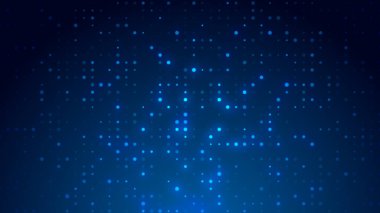 Nokta beyaz desenli ekran ışık eğimli doku arka planına öncülük etti. Soyut teknoloji büyük veri dijital arkaplanı. 3d oluşturma.