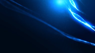 Nokta mavi dalga ışık ekran gradyan doku arkaplanı. Soyut ai teknolojisi büyük veri dijital arkaplanı. 3d oluşturma.