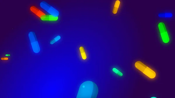 Lek Receptę Tabletkę Wzór Kapsułki Niebieskim Tłem Abstrakcyjna Technologia Opieki — Zdjęcie stockowe