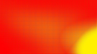 Noktalar yarım ton turuncu sarı renk desenli, teknolojik dijital arkaplanlı. Noktalar, yaz arkaplanlı sanat çizgi romanları..