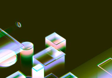 Verilerin 3 boyutlu görselleştirilmesi ve teknik arızalar. Soyut teknoloji yeniliği gelecekteki dijital arka plan. 3d oluşturma.