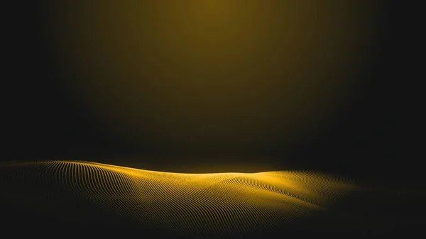 Точка Золотої Хвилі Світлодіодний Екран Текстури Фону Анотація Технології Цифровий — стокове фото