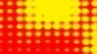 Noktalar yarım ton turuncu sarı renk desenli, teknolojik dijital arkaplanlı. Noktalar, yaz arkaplanlı sanat çizgi romanları..