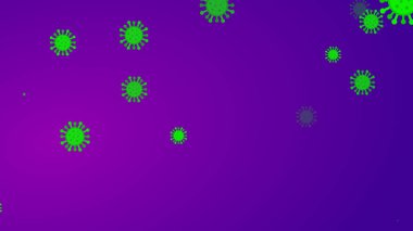 Coronavirus desenli afiş arkaplanı. Soyut sağlık hizmetleri Illustrasyon kavramı COVID-19.