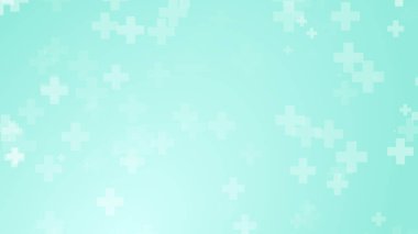 Tıbbi yeşil mavi haç desenli. Soyut sağlık teknolojisi ve bilim konsepti.