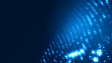 Nokta mavi dalga ışık ekran gradyan doku arkaplanı. Soyut ai teknolojisi büyük veri dijital arkaplanı. 3d oluşturma.