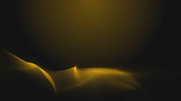 Dot Onda Ouro Tela Luz Gradiente Textura Fundo Tecnologia Abstrata — Fotografia de Stock