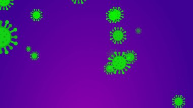 Coronavirus desenli afiş arkaplanı. Soyut sağlık hizmetleri Illustrasyon kavramı COVID-19.