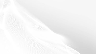 Nokta beyaz dalgalı ışık teknolojisi dokusu arka plan. Soyut büyük veri dijital konsepti. 3d oluşturma.