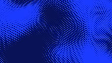 Nokta mavi dalga ışık ekran gradyan doku arkaplanı. Soyut teknoloji büyük veri dijital arkaplanı. 3d oluşturma.