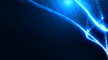 Nokta mavi dalga ışık ekran gradyan doku arkaplanı. Soyut ai teknolojisi büyük veri dijital arkaplanı. 3d oluşturma.