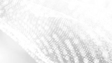 Nokta beyaz dalgalı ışık teknolojisi dokusu arka plan. Soyut büyük veri dijital konsepti. 3d oluşturma.