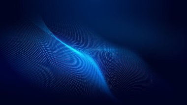 Nokta mavi dalga ışık ekran gradyan doku arkaplanı. Soyut ai teknolojisi büyük veri dijital arkaplanı. 3d oluşturma.