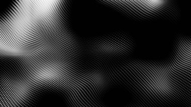 Nokta beyaz dalga teknolojisi dokusu. Soyut büyük veri dijital konsepti. 3d oluşturma.