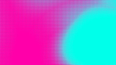 Noktalar yarım ton yeşil pembe renk desenli, teknolojik dijital arka planlı. Noktalar, yaz arkaplanlı sanat çizgi romanları.. 