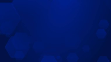 Altıgen geometrik mavi şablon teknolojisi yüksek teknolojili koyu arkaplan. Soyut grafik dijital gelecek bilim konsept tasarımı.