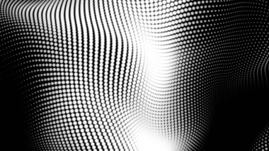 Nokta beyaz dalga teknolojisi dokusu. Soyut büyük veri dijital konsepti. 3d oluşturma.