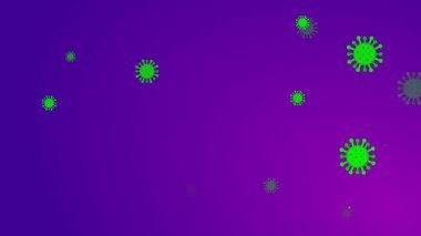 Coronavirus desenli afiş arkaplanı. Soyut sağlık hizmetleri Illustrasyon kavramı COVID-19.