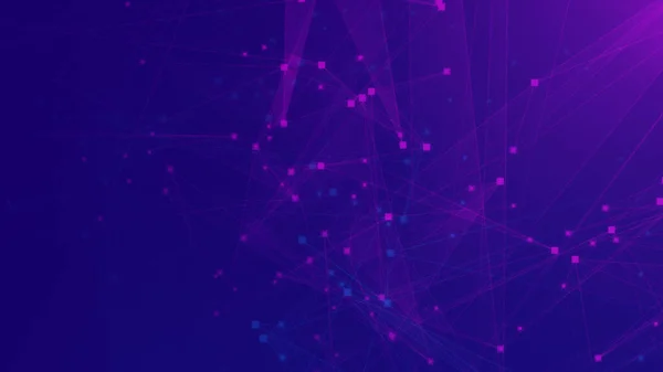 Abstract Purple Violet Blue Polygon Tech Network Connect Technology Background — Stock Photo, Image