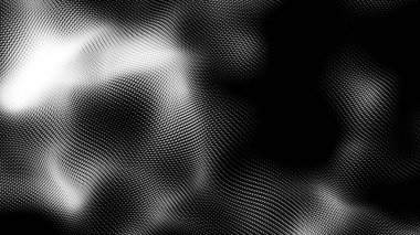 Nokta beyaz dalga teknolojisi dokusu. Soyut büyük veri dijital konsepti. 3d oluşturma.