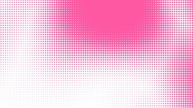 Nokta pembe desenli gradyan arkaplan. Soyut illüstrasyon pop sanat yarım ton ve retro tarzı. yaratıcı tasarım sevgililer günü konsepti,