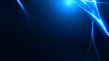 Nokta mavi dalga ışık ekran gradyan doku arkaplanı. Soyut ai teknolojisi büyük veri dijital arkaplanı. 3d oluşturma.