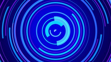 Mavi neon ışık teknolojisi. Yüksek teknoloji karanlık arka plan. Soyut grafik dijital gelecek konsept tasarımı.